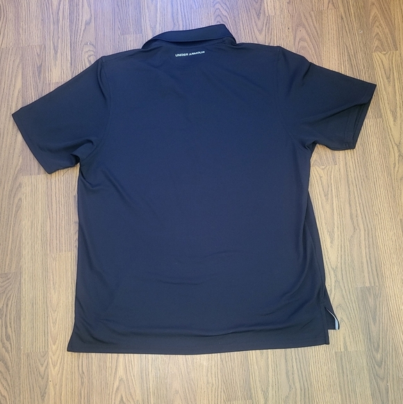 Under Armour Men's Large HeatGear Loose Fit Black Polo Shirt B75 - Picture 4 of 7